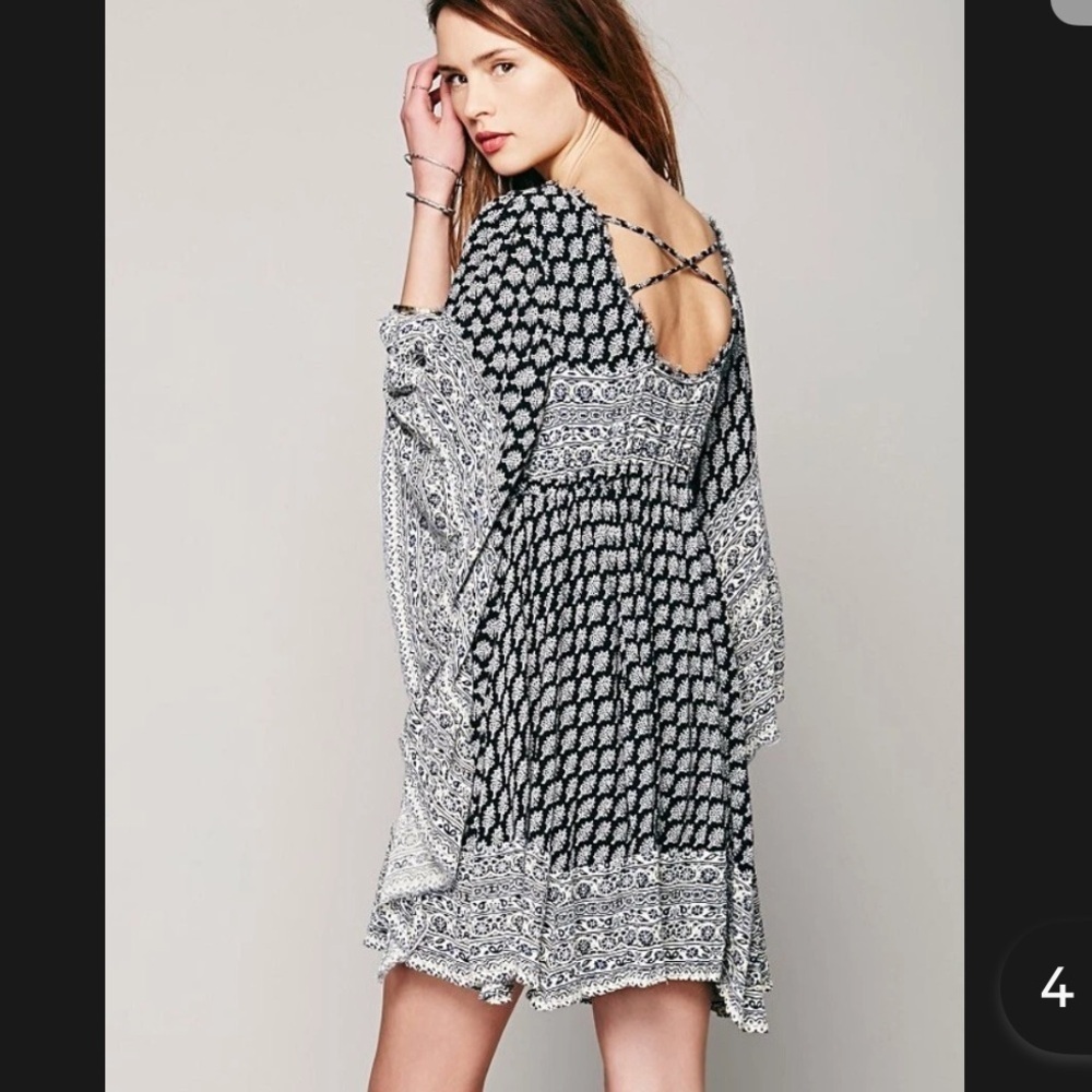 Free People Heart of Gold Boho Mini Dress - Picture 3 of 9